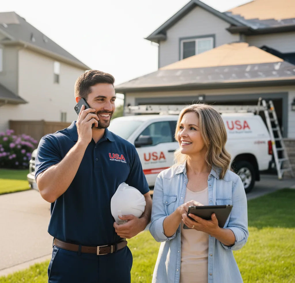 USA Roof Repair Experts customer support in Touchet
